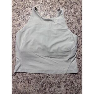 lululemon Align High Neck Cropped Tank Top Built-In Tan Cream size  4